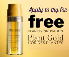 Apply To Try Clarins Plant Gold For Free