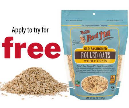 Apply For Free Bob S Red Mill Old Fashioned Rolled Oats